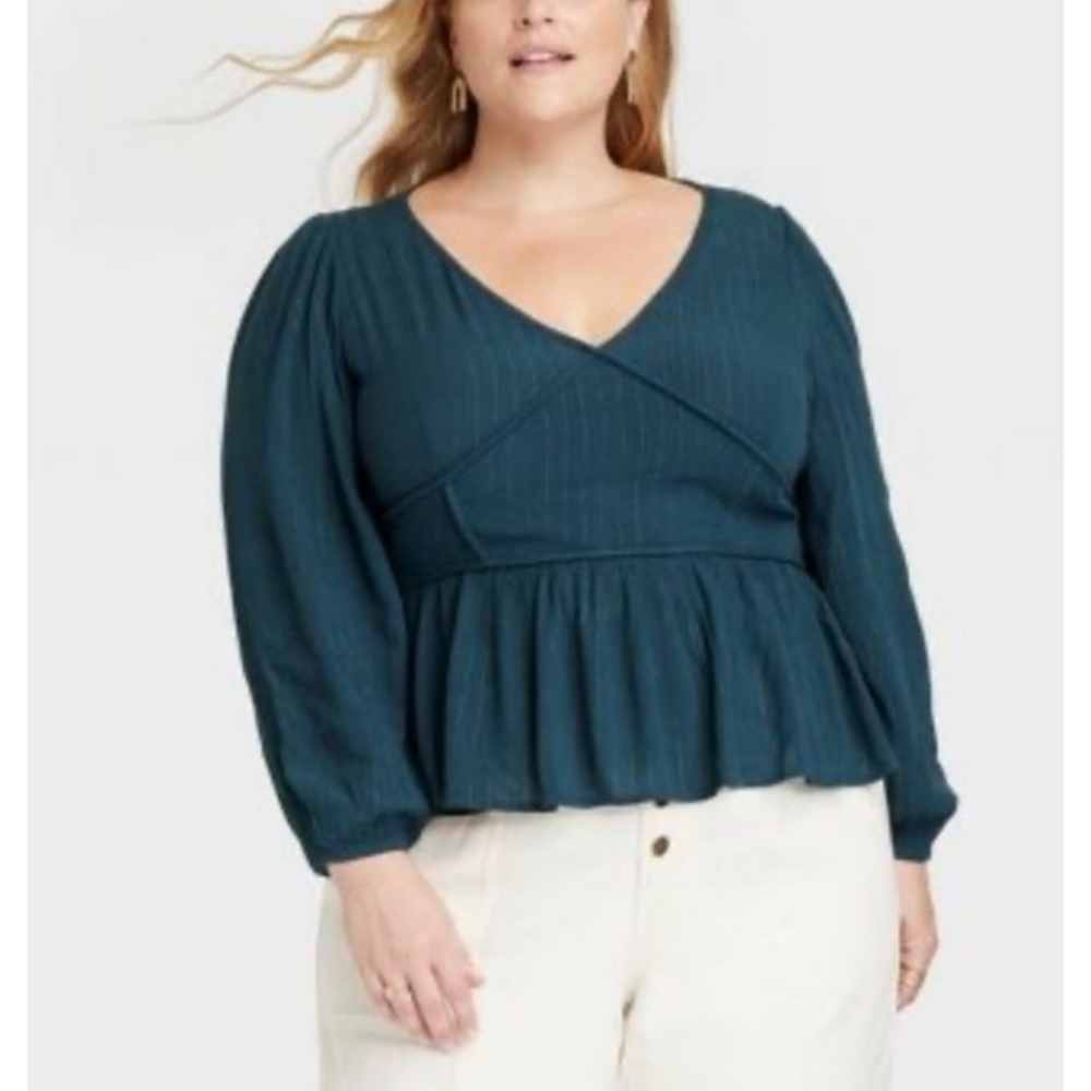 Knox Rose Real Vneck Blouse Size 2X